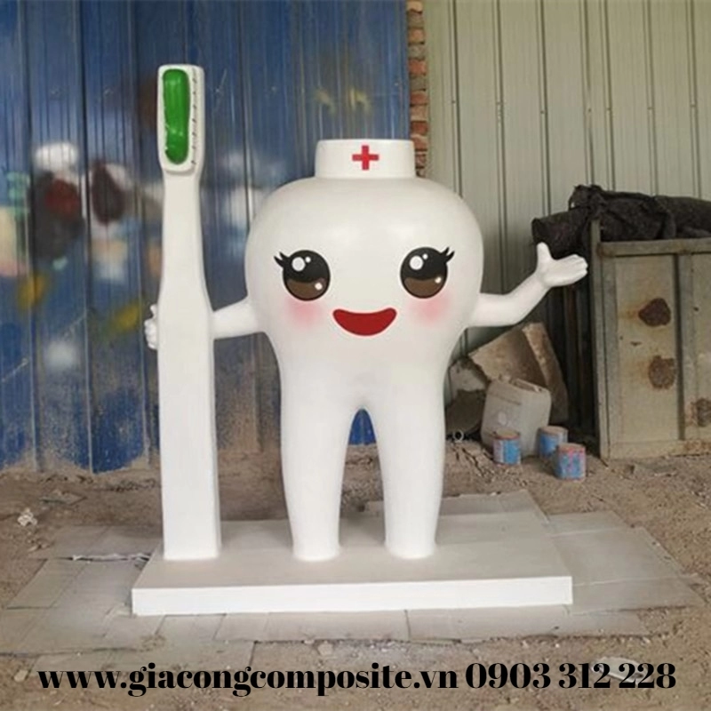 mo hinh bang composite dep 1 4850 - Mô hình composite chiếc răng nha khoa độc đáo mới lạ [KT: Người: cao 120cm, Răng: Cao 60cm]